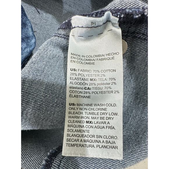 Chicos Capri Jeggings Size 1 or 8 (30x18) Mid Rise Floral Pull On Stretchy - Picture 5 of 8